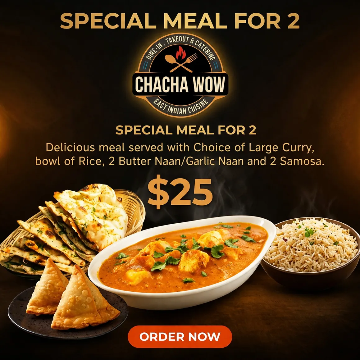 Chacha Wow East Indian Cuisine Winnipeg special offer